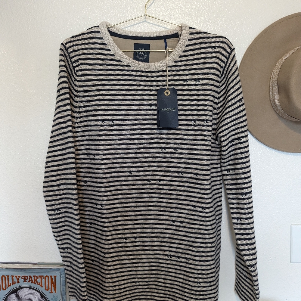 Lindbergh Striped distressed sweater NWT - Picture 3 of 7
